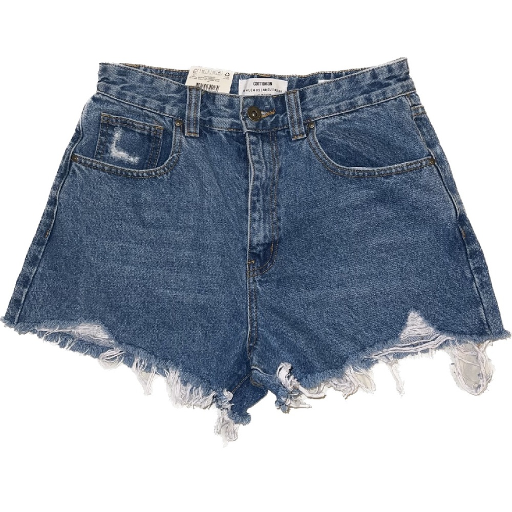 COTTON:ON High Rise Mom Denim Shorts Size:6